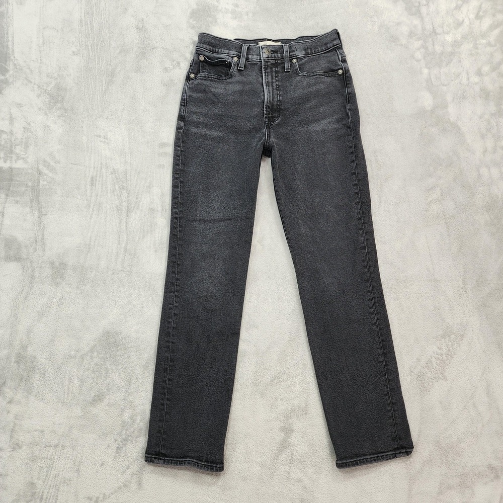 Madewell Jeans Womens 27 Gray High Rise Perfect Vintage Mom Crop Stretch Denim